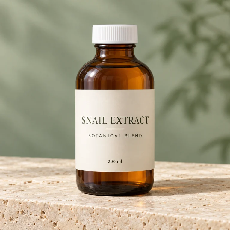 Snail Extract & Botanical Blend — Natural — illustrative plain packaging