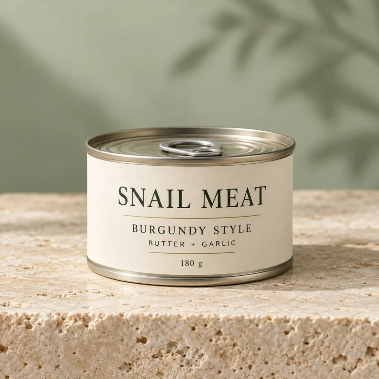 Snail Meat — Burgundy Style — illustrative plain packaging