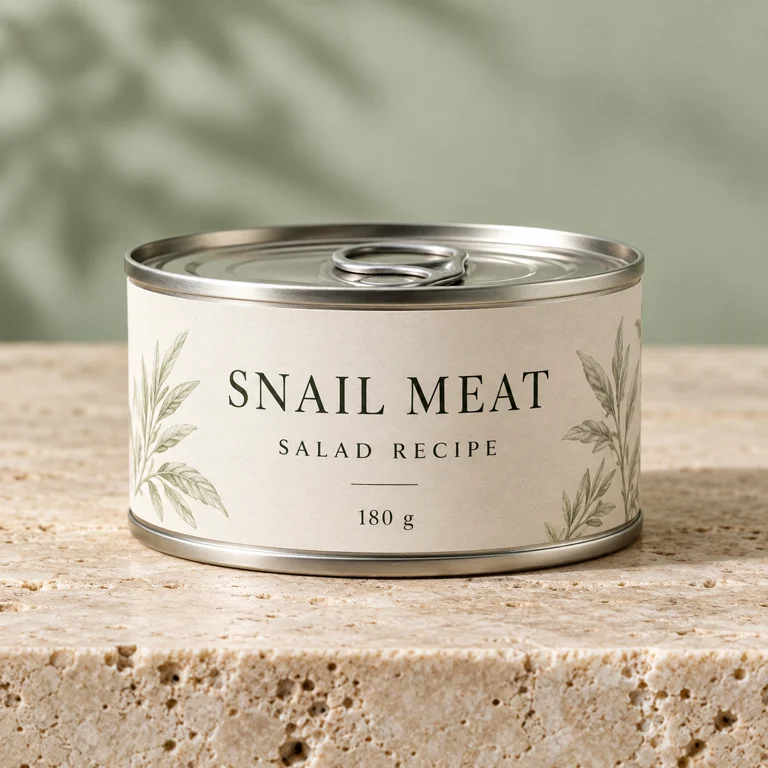 Snail Meat — Salad Recipe — illustrative plain packaging