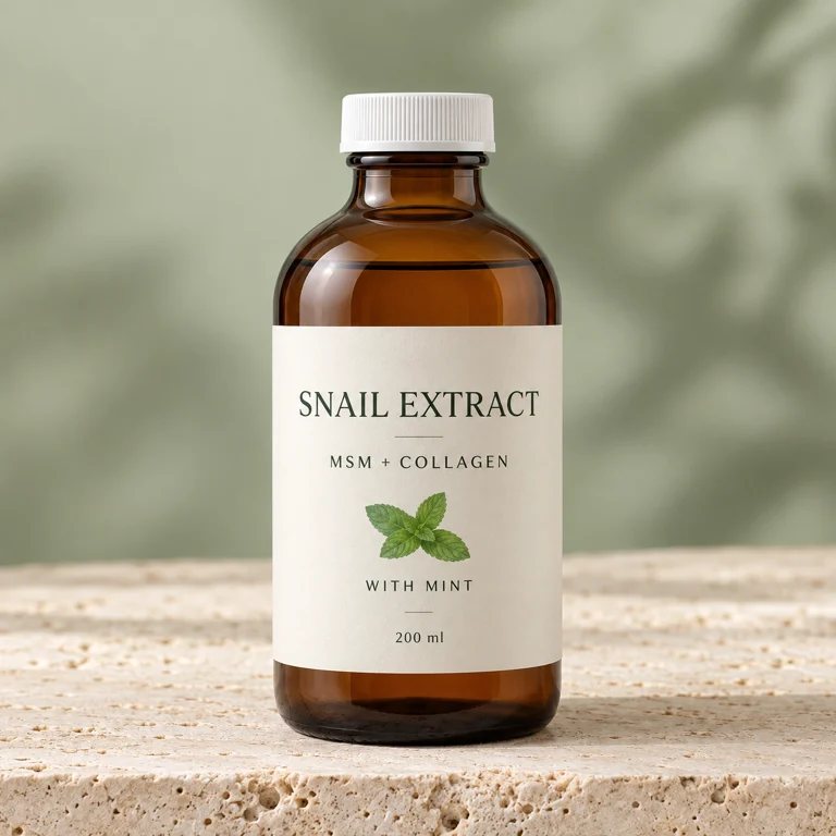 Snail Extract, MSM & Collagen — Mint — illustrative plain packaging